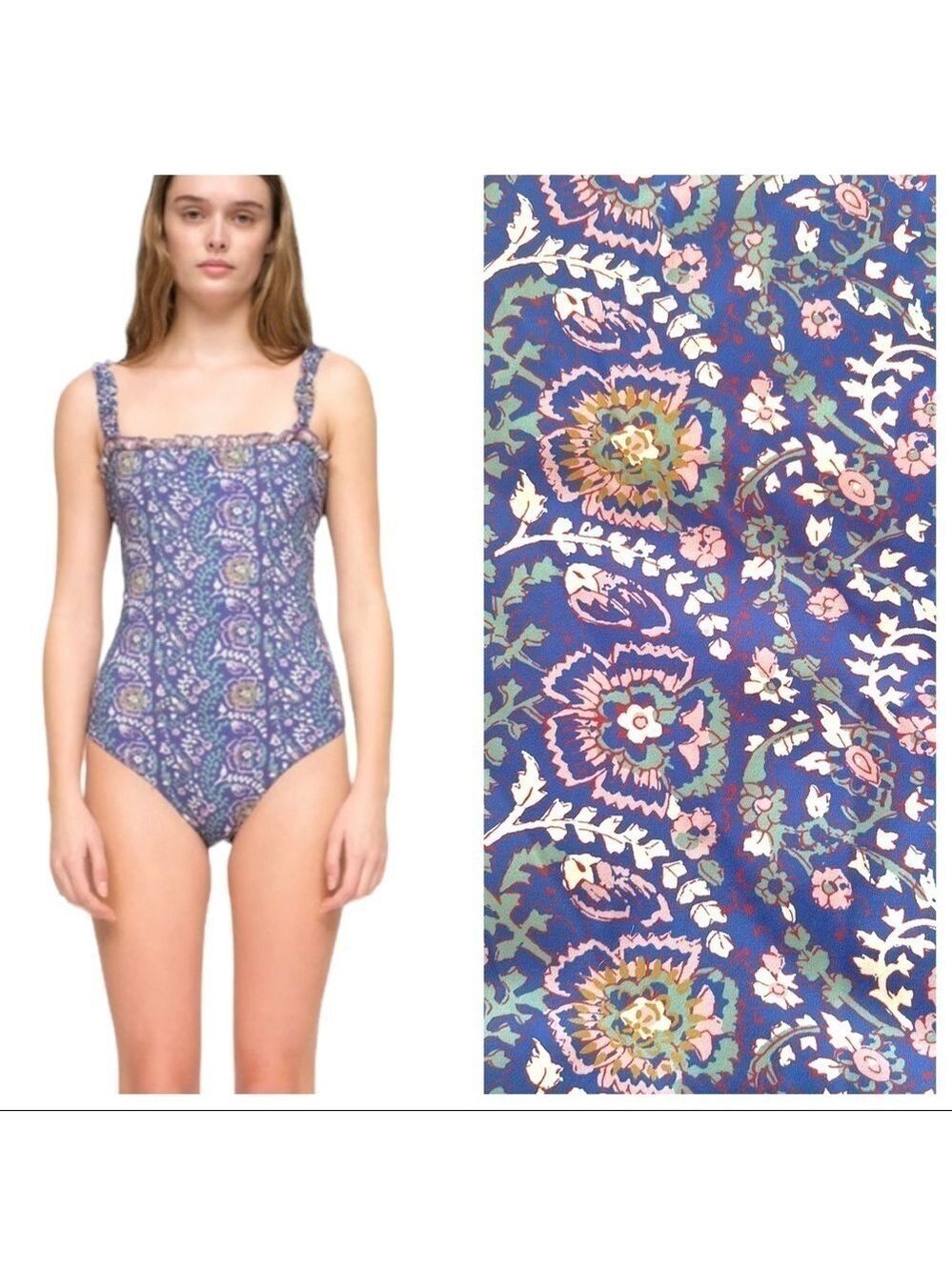 NWT SEA New York Rosita Ruffle One Piece Swimsuit SZ L